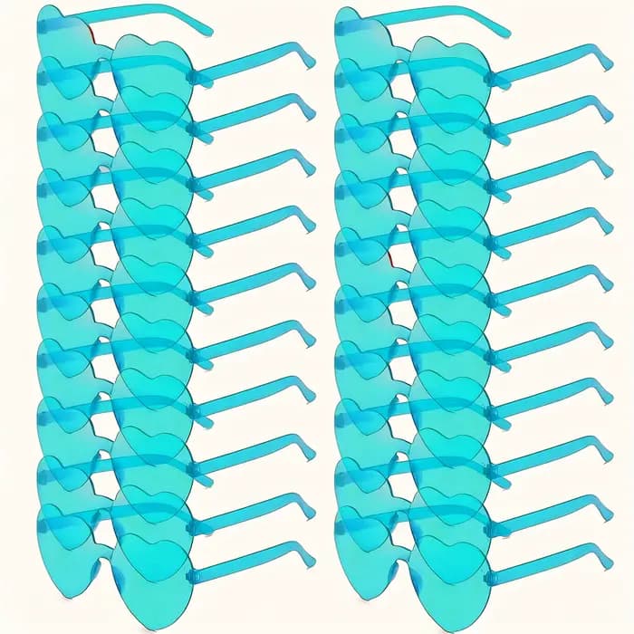 20 paires de lunettes de soleil en forme de cœur pour femmes, lunettes de soleil en forme de cœur en