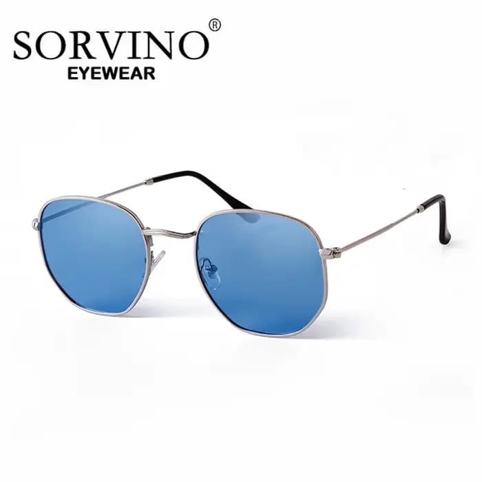 SORVINO lunettes de soleil rétro porcelées femmes Urltra-léger rouge UV400 nuances hexagone Vinatge