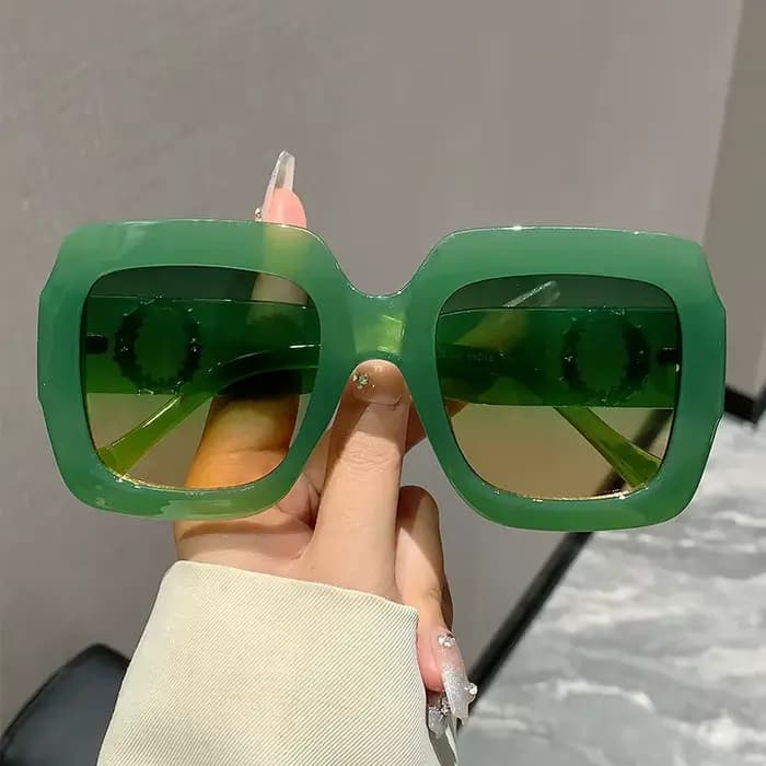 Lunettes de Soleil Élégantes Vertes pour Femme et Homme