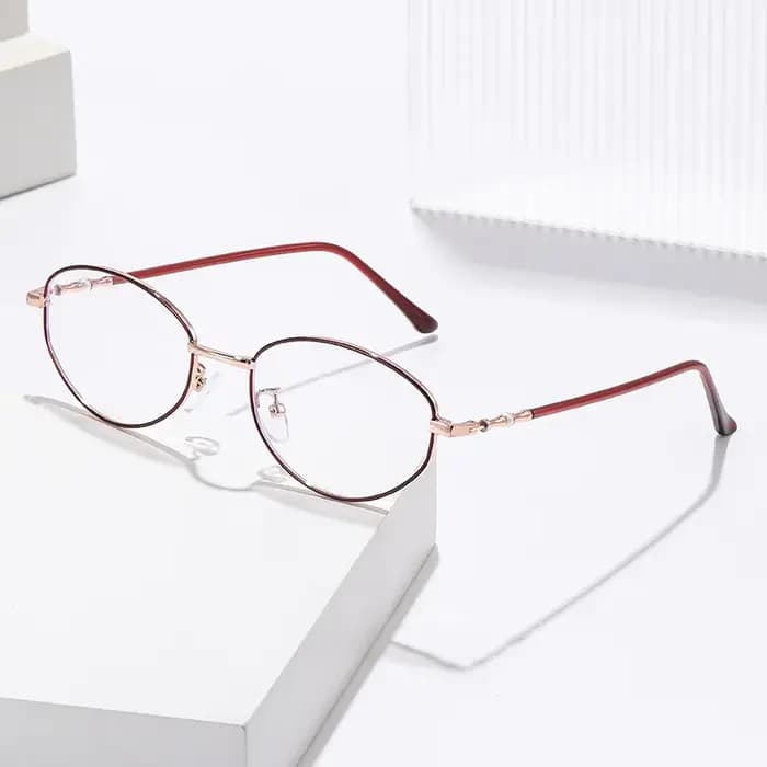 Lunettes de presbytie ovales avec monture en métal