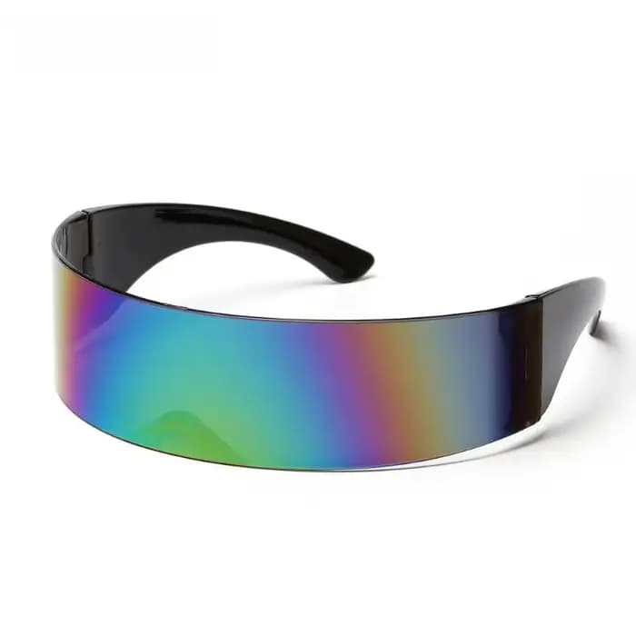 Lunettes de soleil futuristes à visière Cyclope étroite pour femmes et hommes