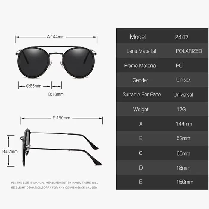 Polaroid – lunettes de soleil polarisées unisexe
