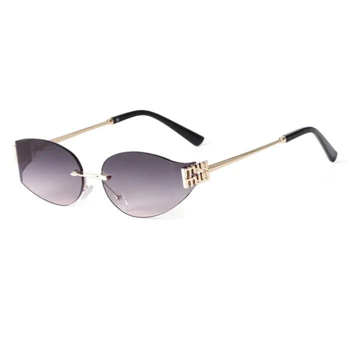 STcocktail-Lunettes de soleil ovales sans monture pour femmes et hommes