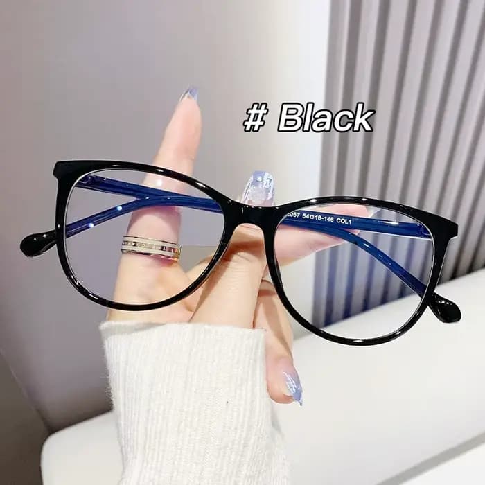 Mode lumière plate miroir femmes lunettes cadre rétro hommes en plastique rond lunettes Frmae lunett