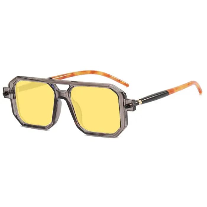 Lunettes de soleil de myopie carrées à double pont pour hommes et femmes