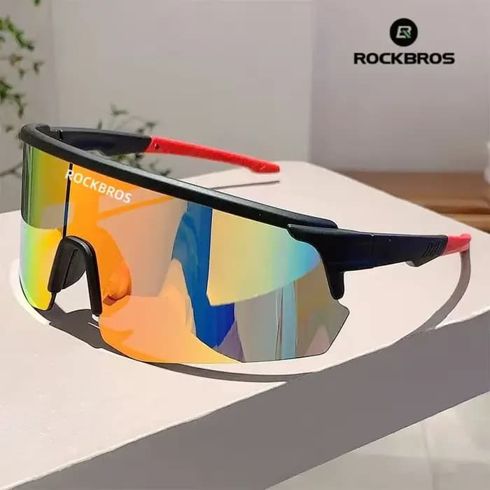 Lunettes de sport colorées et résistantes au vent ROCKBROS tout-en-un, lunettes de soleil anti-éblouissement pour sports de plein air, alpinisme et randonnée