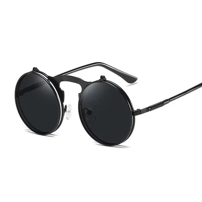 Lunettes de soleil rondes Steampunk pour hommes