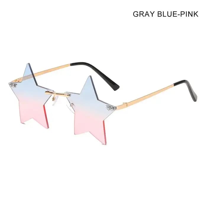 Lunettes de soleil en forme d'étoile sans monture pour femmes et hommes