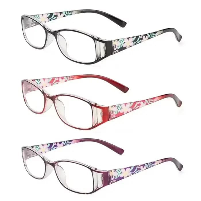 Lunettes de presbytie à monture florale colorée pour femmes