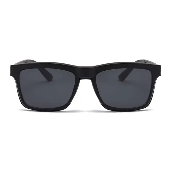 Lunettes de soleil polarisées carrées pour hommes avec clip magnétique 5 Lenes, monture TR90 grise,