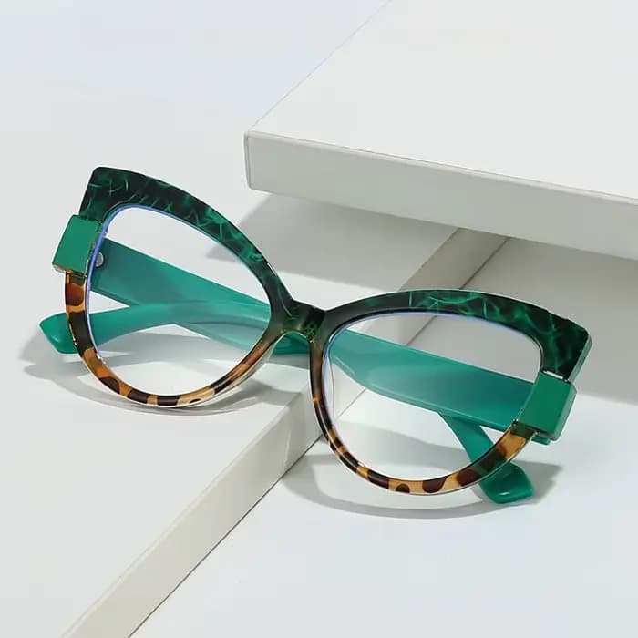 Femmes grandes lunettes de lecture œil de chat à la mode surdimensionné loin vue
