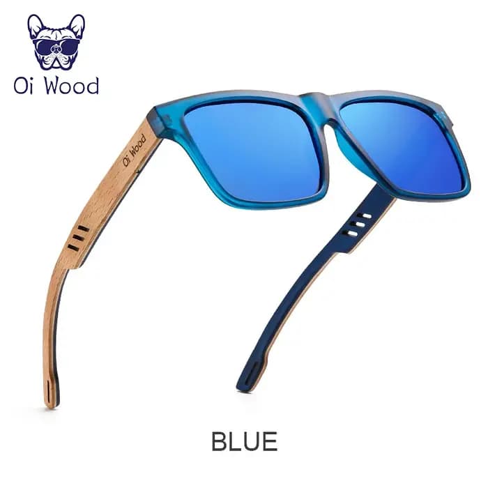 Oi bois nouvelles lunettes de soleil carrées de haute qualité pour hommes polarisées UV400 mode