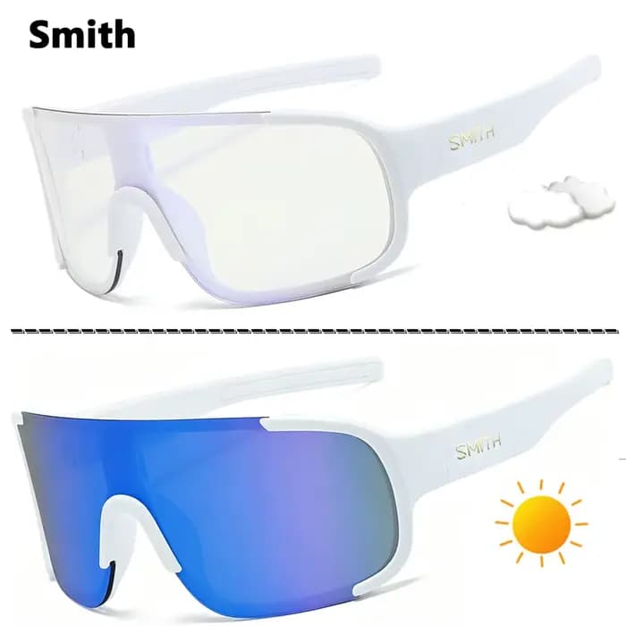 Lunettes de cyclisme Smith à double usage et à changement de couleur.