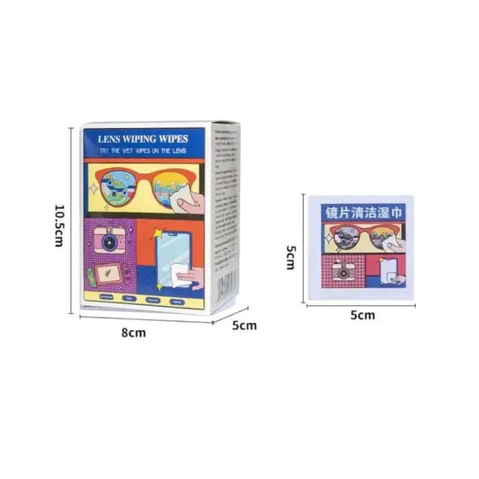Lot de 100 lingettes nettoyantes anti-buée pour lunettes
