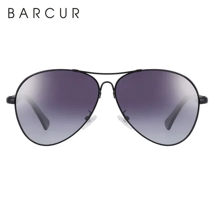 BARCUR Design titane alliage lunettes de soleil polarisées hommes lunettes de soleil femmes pilote d
