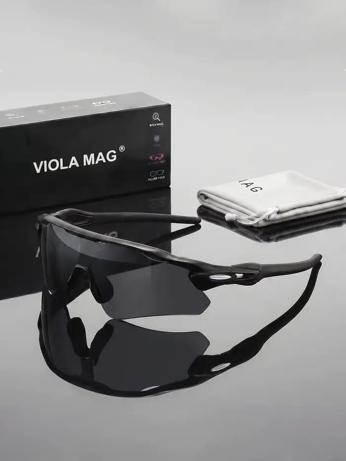 Lunettes de soleil demi-cerclées intégrées VIOLA MAG, unisexe avec film coloré pour le quotidien et