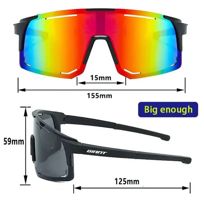 Lunettes de soleil de cyclisme géantes à la mode – Unisexe