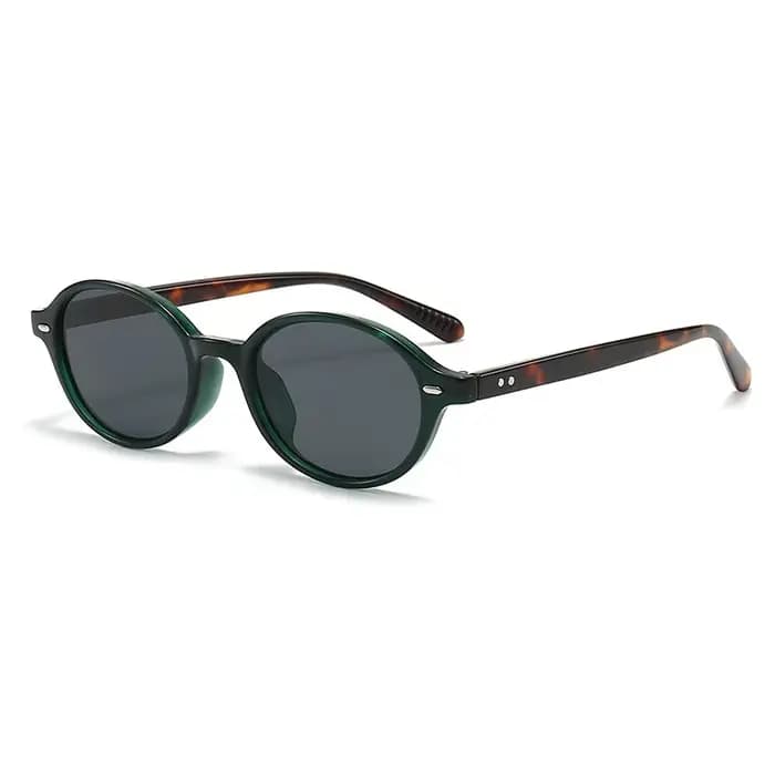 Rétro petites lunettes de soleil ovales femmes hommes Rivets nuances