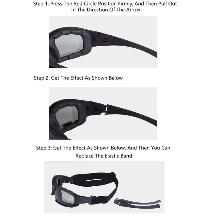 Nouvelles lunettes tactiques à 4 lentilles-lunettes de sécurité polarisées coupe-vent et anti-poussière pour les Sports