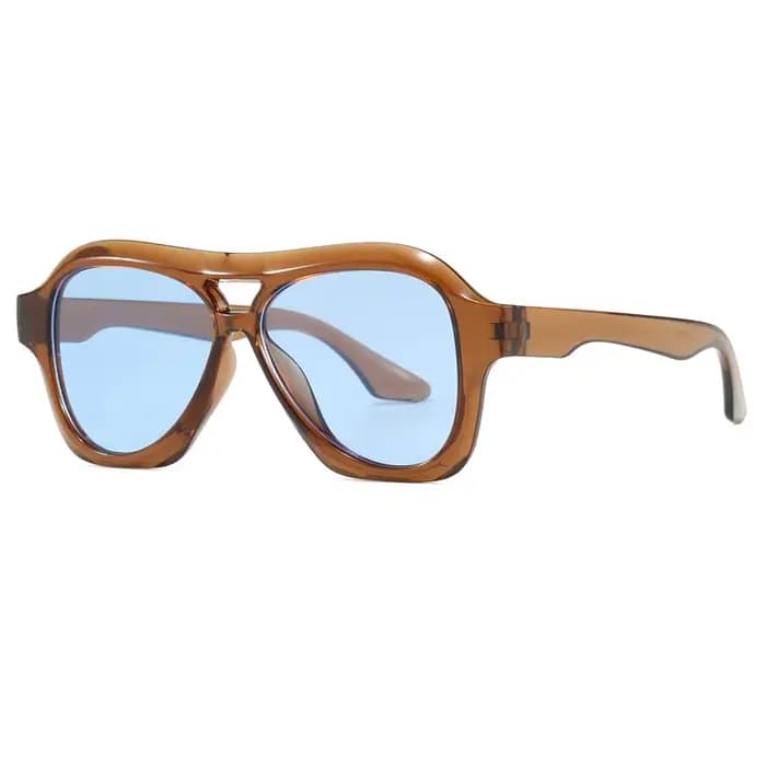 Lunettes de soleil rétro à Double faisceau pour femmes et hommes