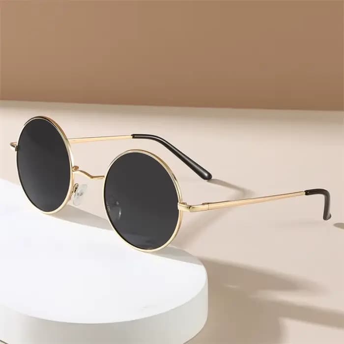 Lunettes de soleil Hippie rondes rétro pour femmes et hommes