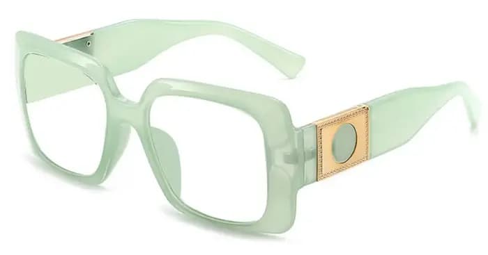 Lunettes de lecture surdimensionnées vert gelée pour femmes