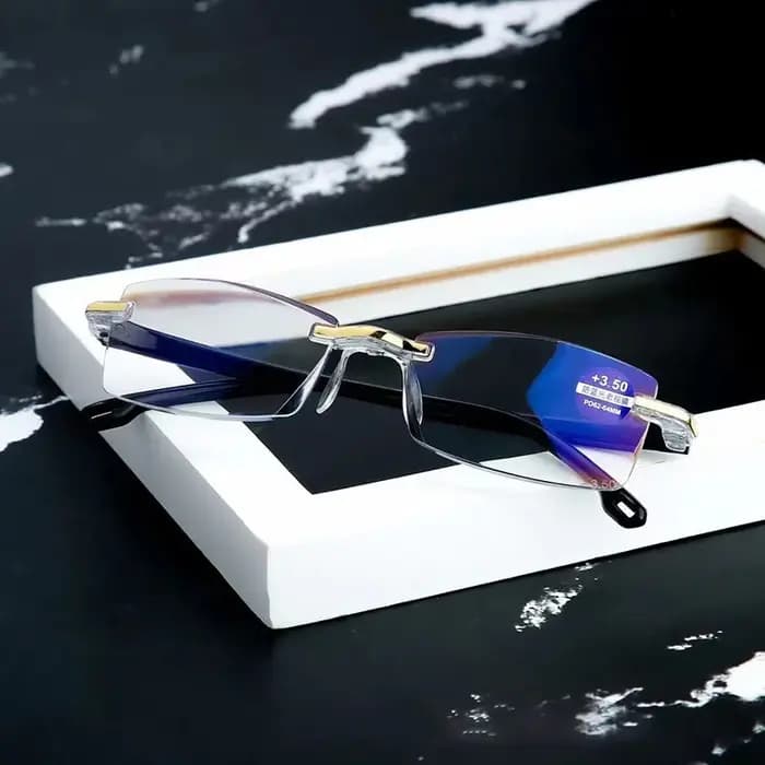 Lunettes de lecture carrées sans monture pour hommes et femmes