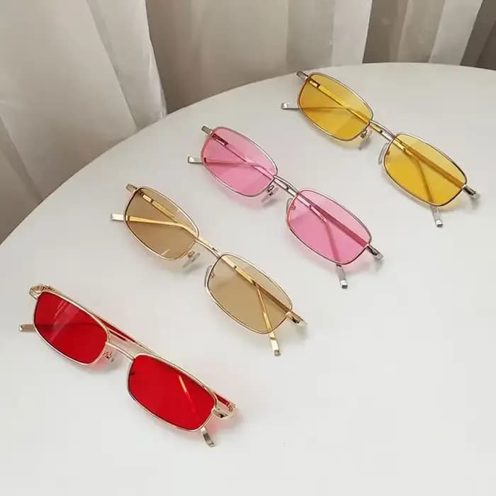 Petites lunettes de soleil rectangulaires pour hommes et femmes