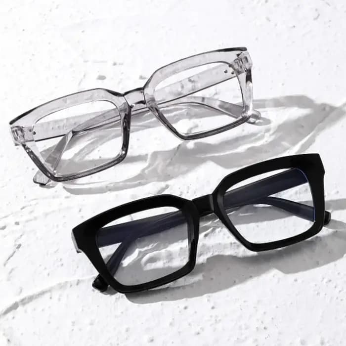 Lunettes classiques à monture carrée sans ordonnance