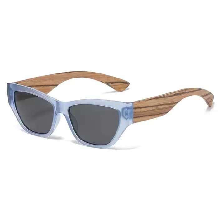 Lunettes de soleil PC à la mode avec pieds en bois pour hommes et femmes