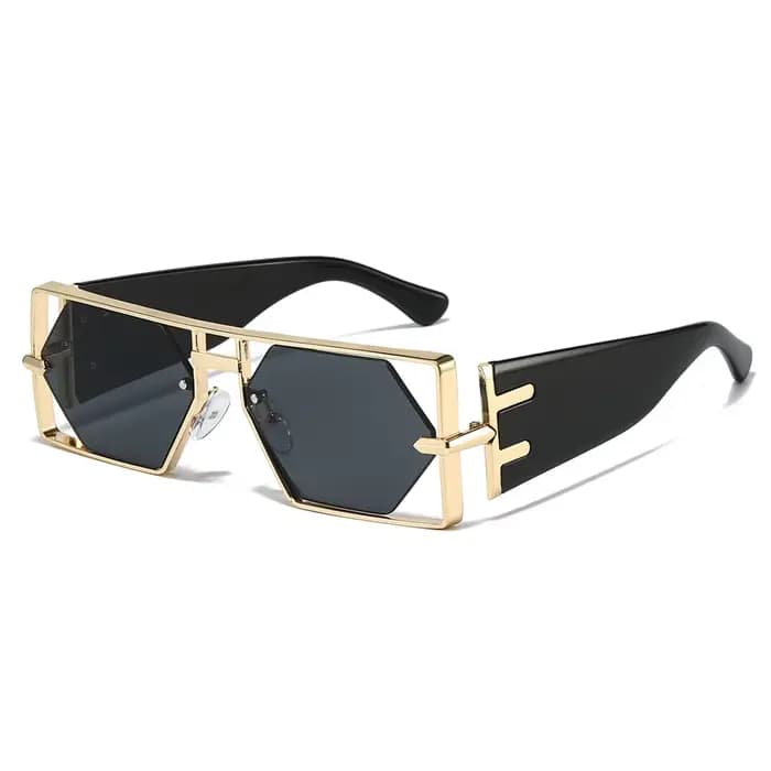 2025 nouvelles lunettes de soleil creuses hommes femmes Hip Hop célébrités d'internet Ins mode lunet