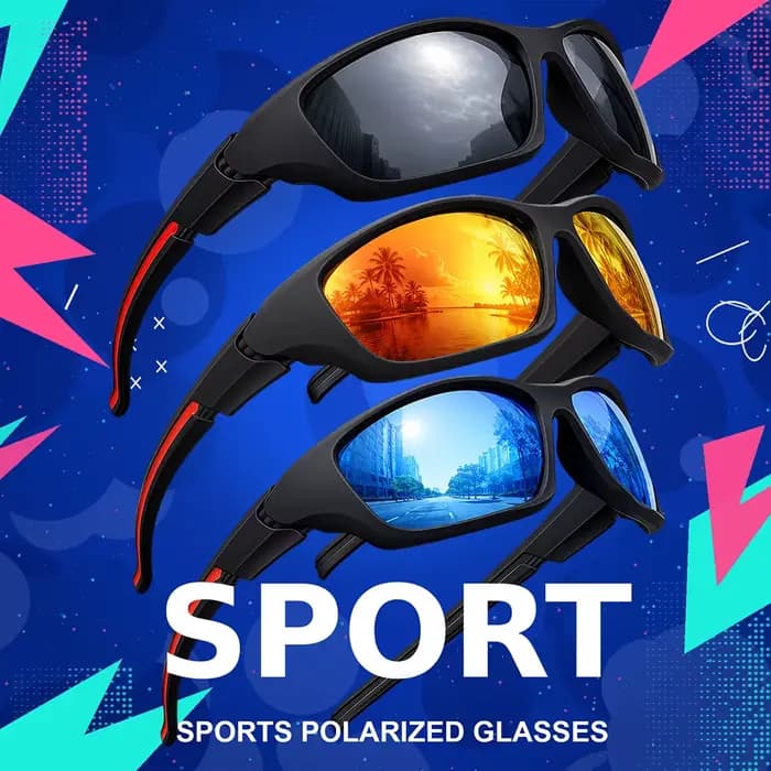 2 paires de lunettes de soleil polarisées de style fantaisie