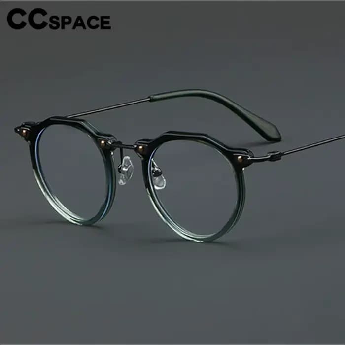 Montures de lunettes optiques en acétate vintage pour hommes et femmes, lunettes rondes en métal, lu