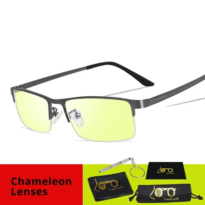 Lunettes de soleil photochromiques pour hommes et femmes, verres caméléon, Anti-lumière jaune et ble