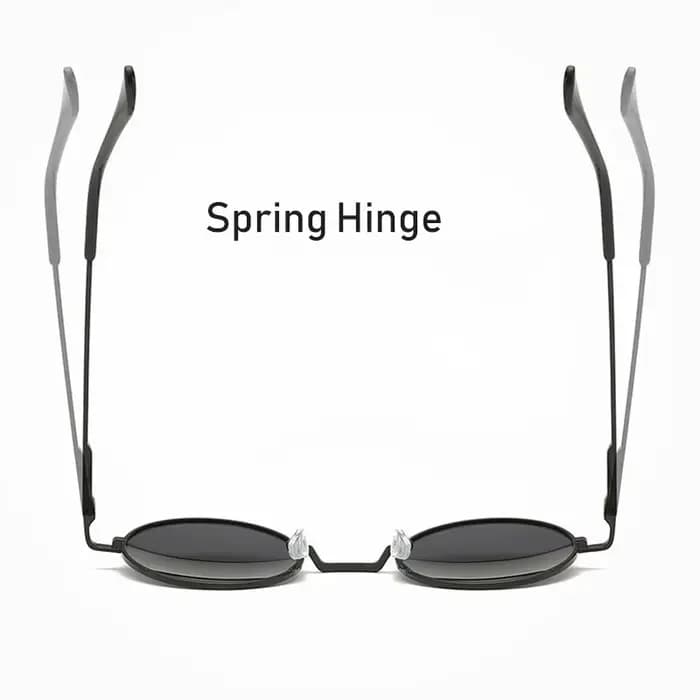 Lunettes de soleil polarisées rondes rétro Vintage pour hommes et femmes, monture métallique en alli