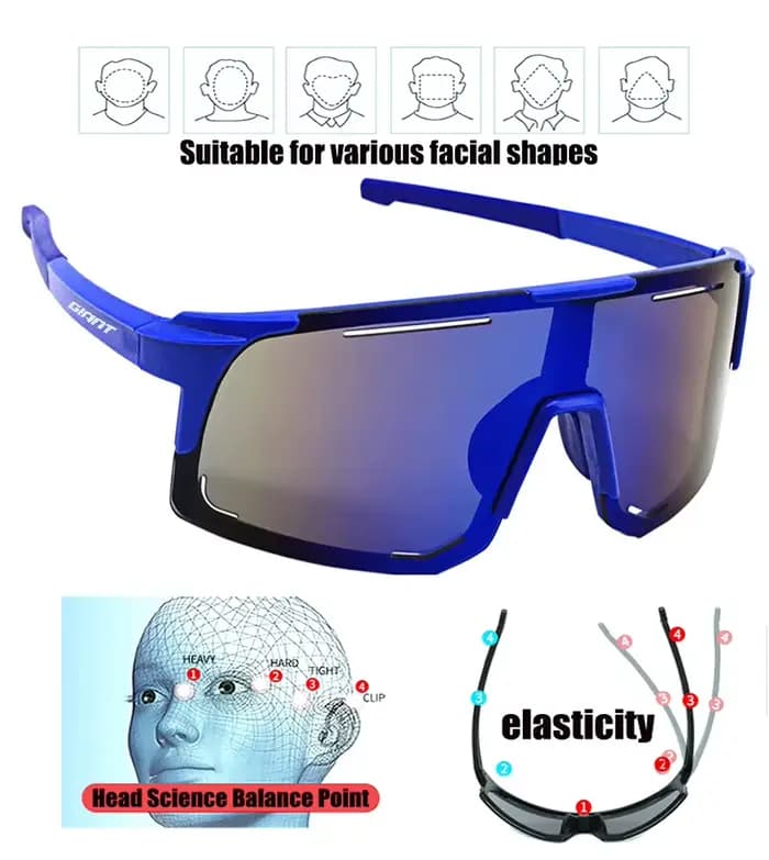Lunettes de soleil de cyclisme géantes à la mode – Unisexe