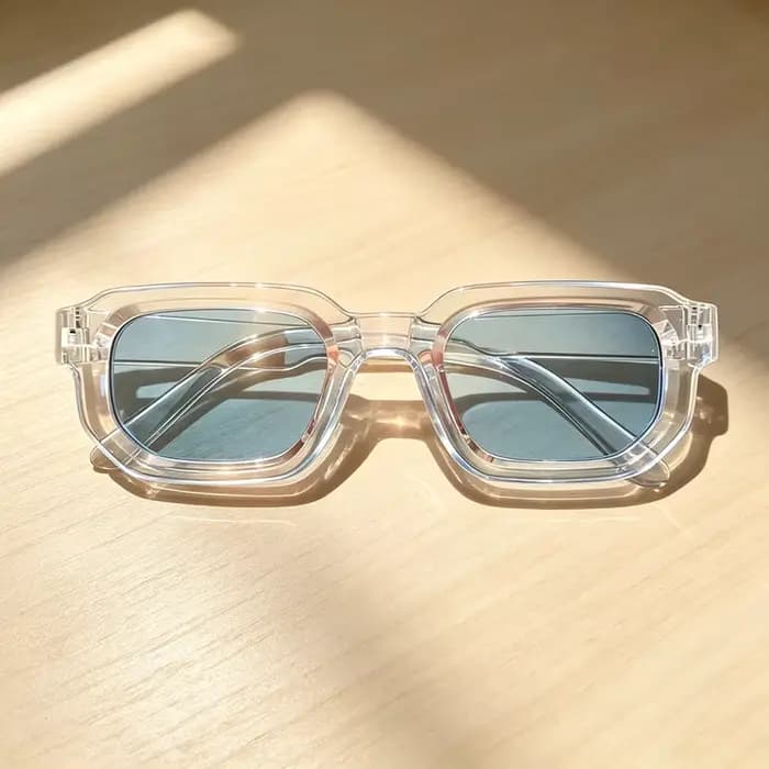 6 pièces/ensemble femmes Vintage Rectangle cadre lunettes de soleil mode rétro