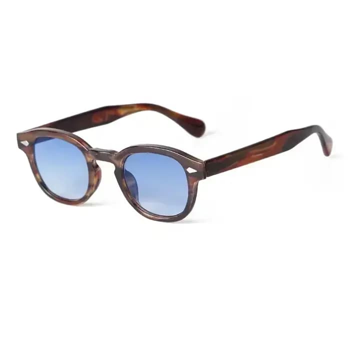 Lunettes de soleil rondes rétro effet écaille pour femme, design de marque unique, lunettes vintage,