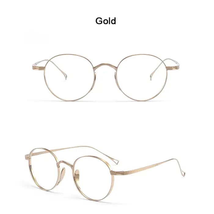 Lunettes à monture en titane pur pour hommes et femmes