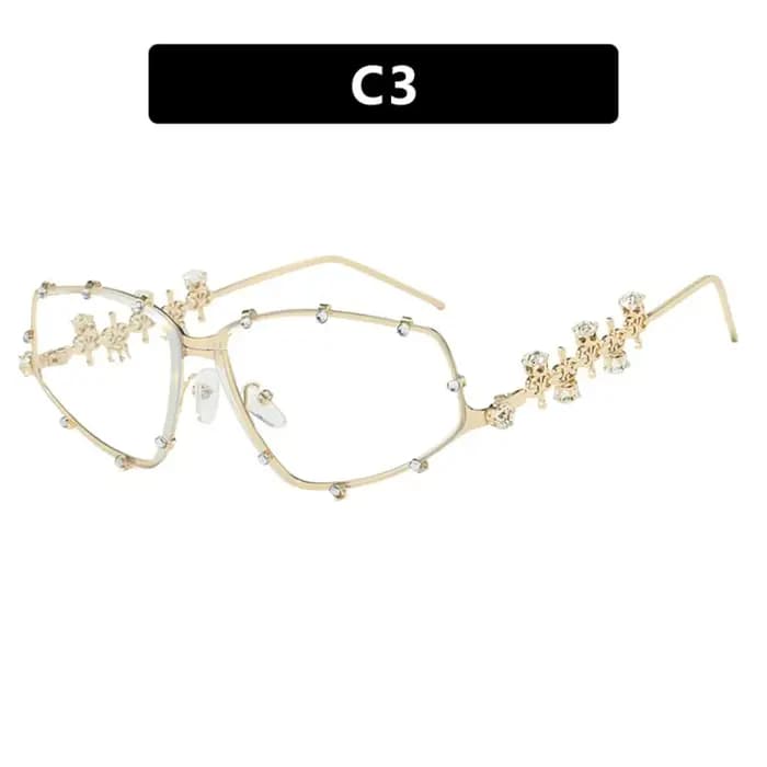 Lunettes à strass pour femmes et hommes