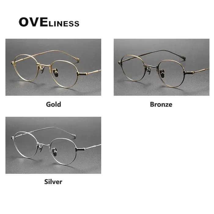 Monture de lunettes en titane pur hommes femmes Vintage rond marque Design montures de lunettes nouv