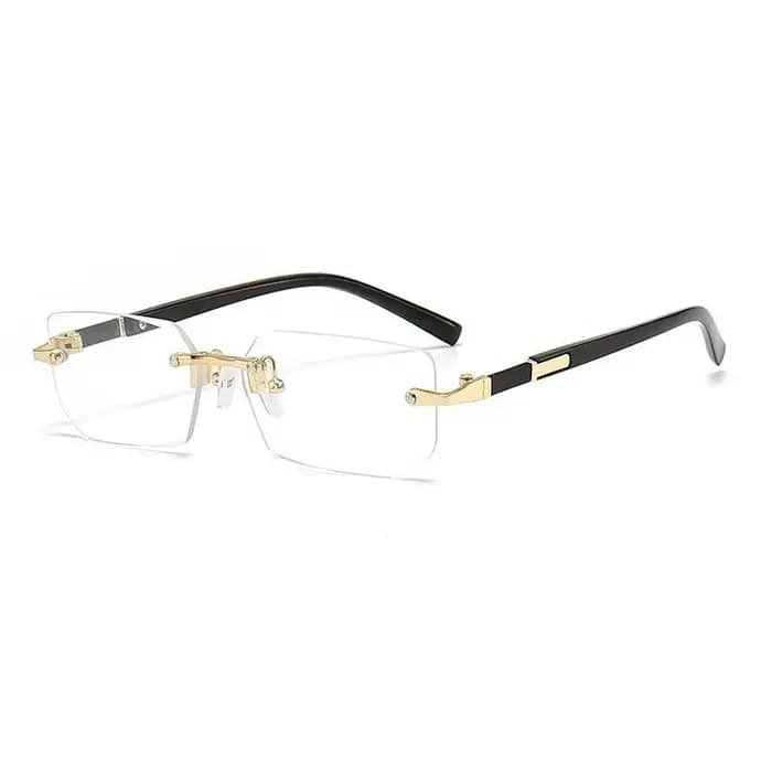 Lunettes de soleil rétro pour hommes, de marque, design tendance, sans monture, verres taillés, lune