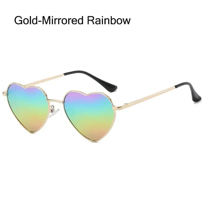 Lunettes de soleil rétro en forme de cœur pour femmes