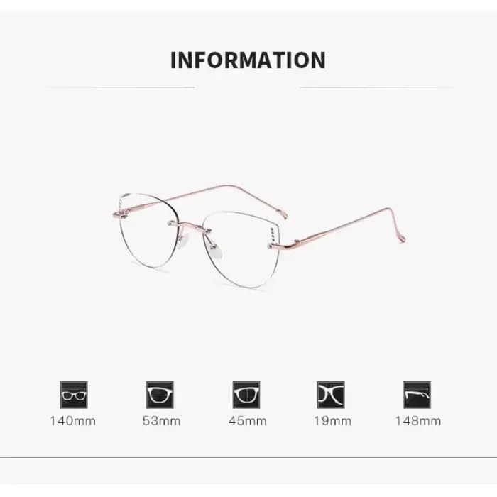 Lunettes de myopie sans cadre HD pour femmes