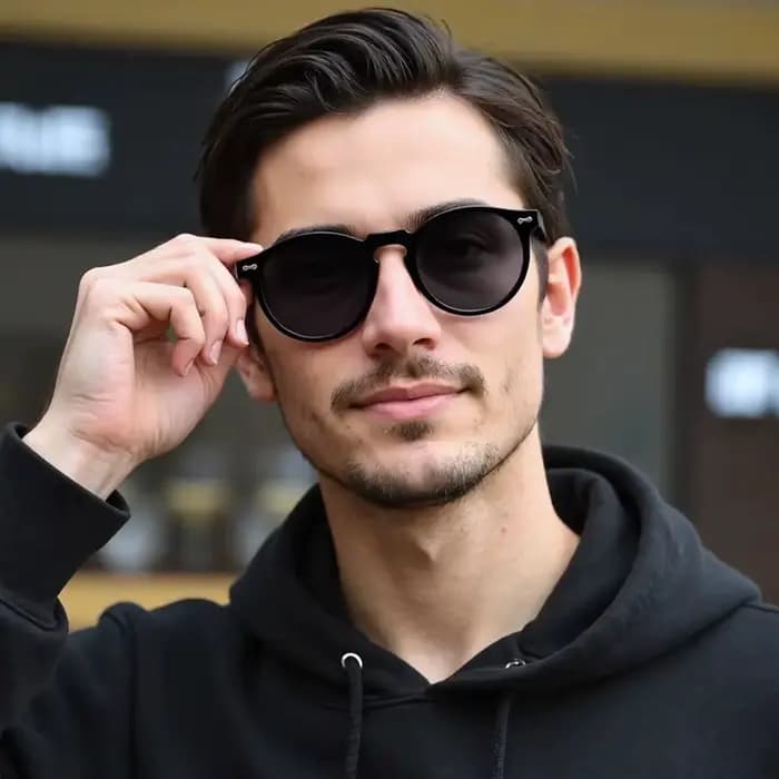 Lunettes de soleil rondes rétro pour hommes et femmes
