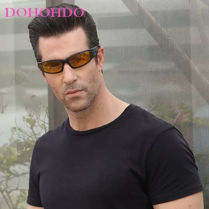 DOHOHDO marque Design hommes lunettes de soleil polarisées Vision nocturne mâle classique rétro conduite