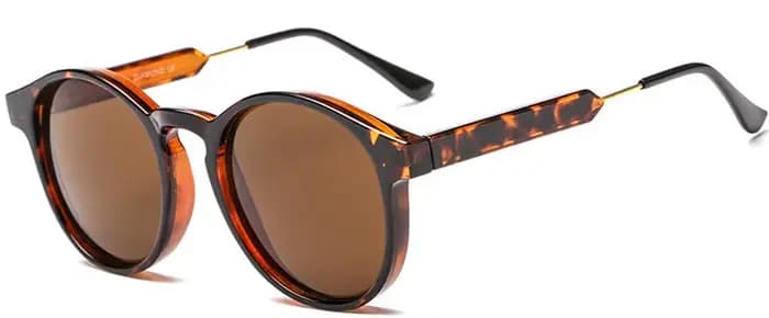 Lunettes de soleil rondes orange pour femmes et hommes