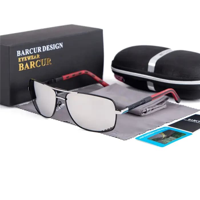 BARCUR Rectangle lunettes de soleil polarisées conduite