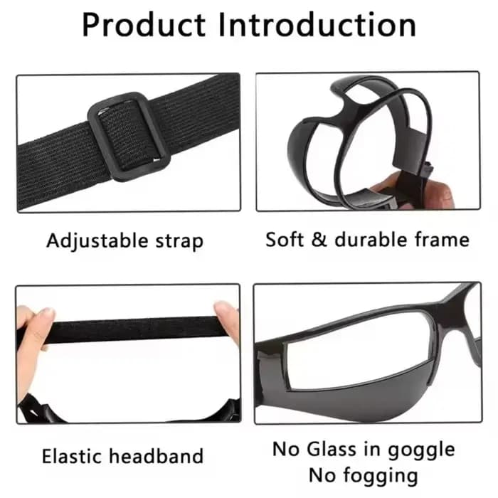 Lunettes d'entraînement élastiques anti-courbure de la tête