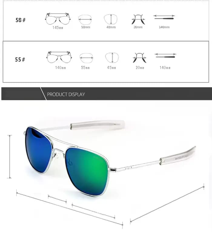 RE Pilot lunettes de soleil hommes UV400 Top qualité armée américaine militaire miroir AGX verre tre